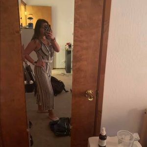 Blue and White Jumpsuit